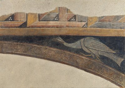 Bordure grecque et oiseau d